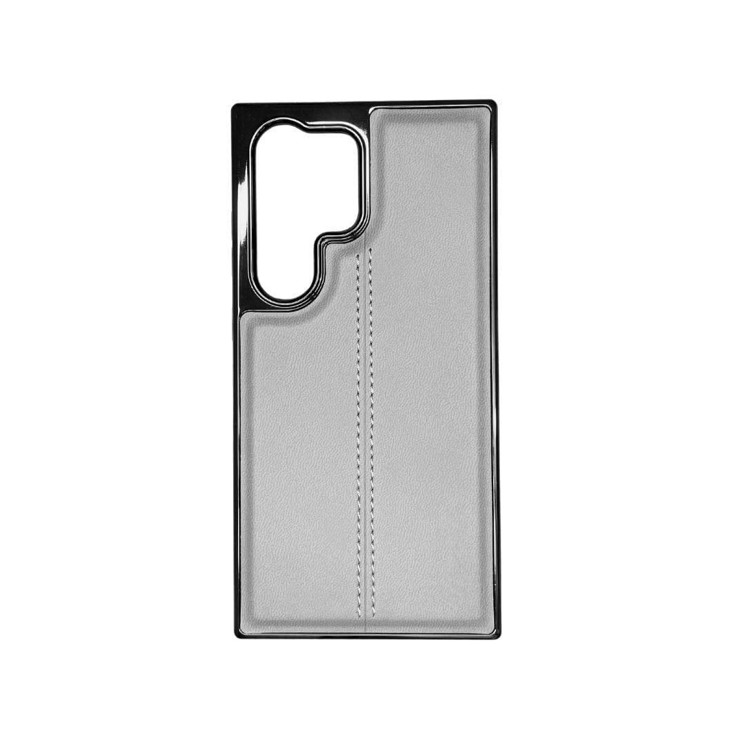 Samsung Galaxy S24 Ultra, S23 Ultra PU Leather Chrome Case Cover