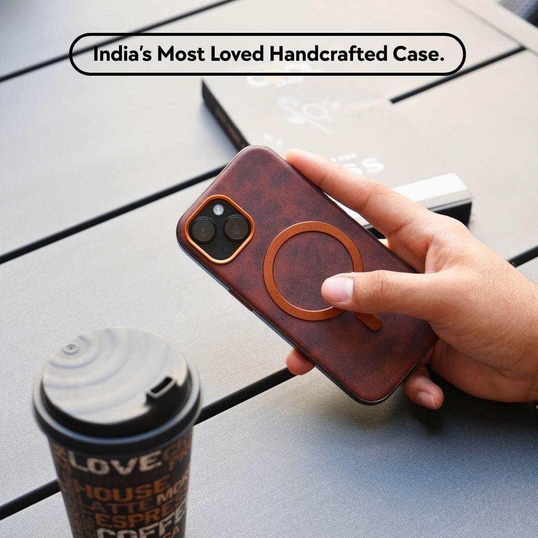Handcrafted Leather Back Cover for iPhone