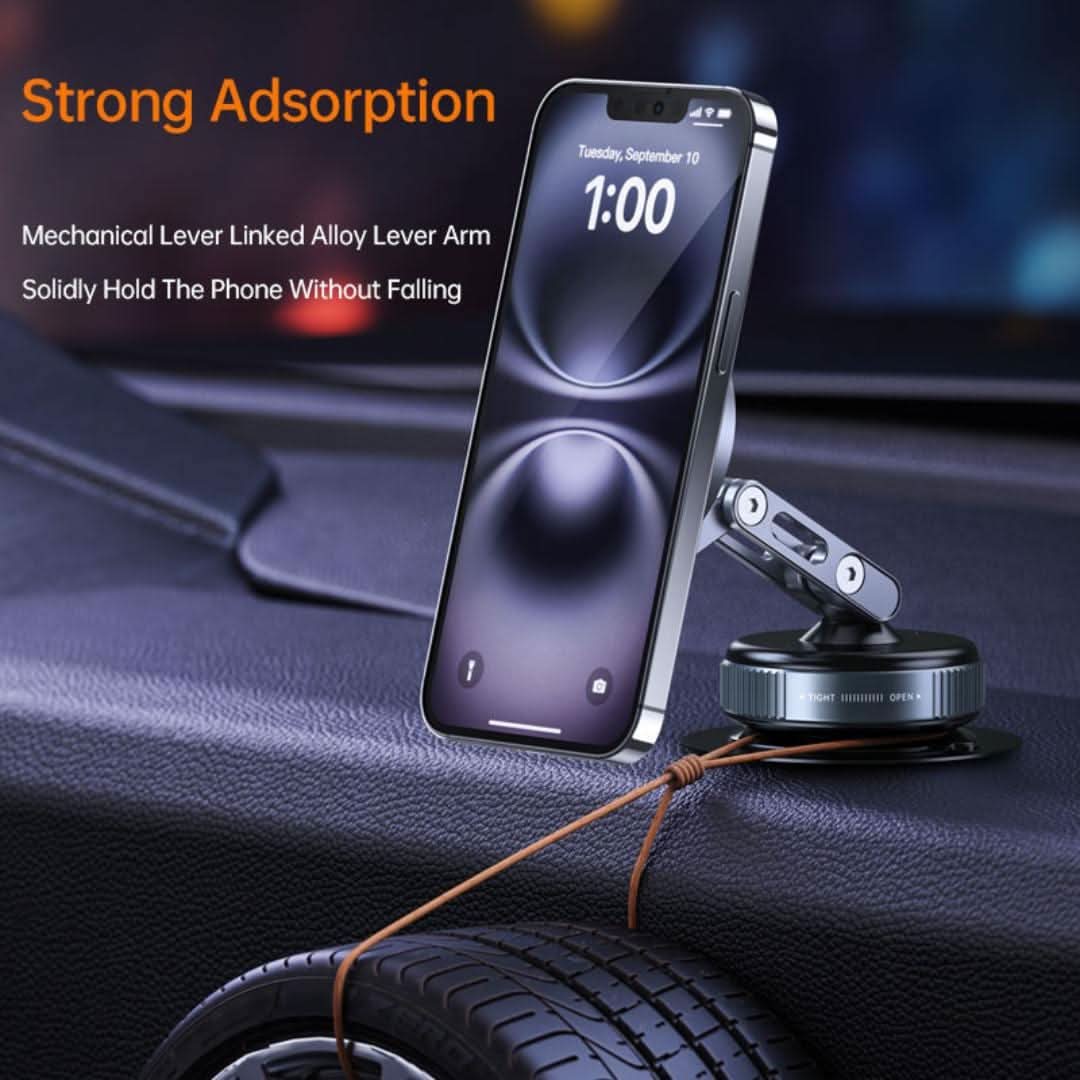 360° Rotation | Desktop & Car Phone Holder | Magnetic Vacuum Suction | Universal Fit