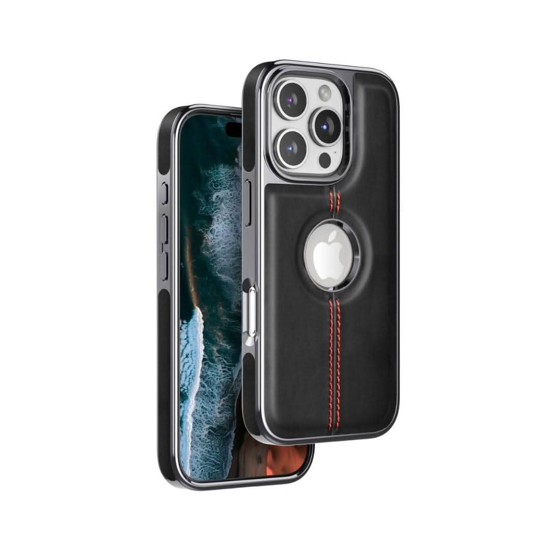 iPhone PU Leather Chrome Case Cover(Clearance Sale)