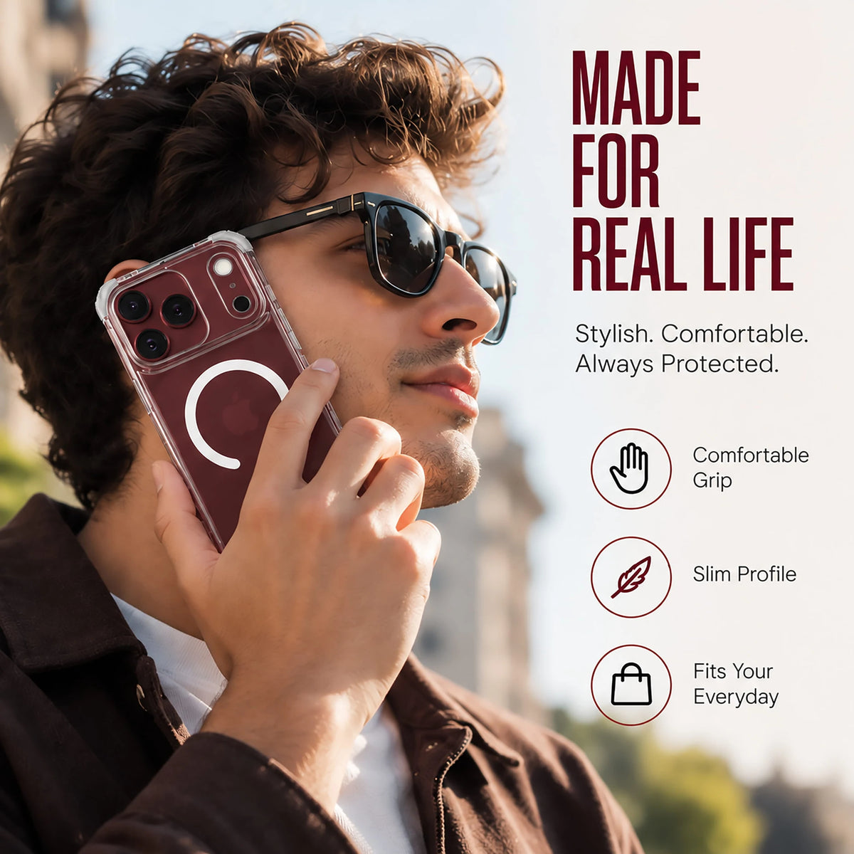 Luma Transparent Case for iPhone 18 Pro Max - made for real life, comfortable grip and slim profile
