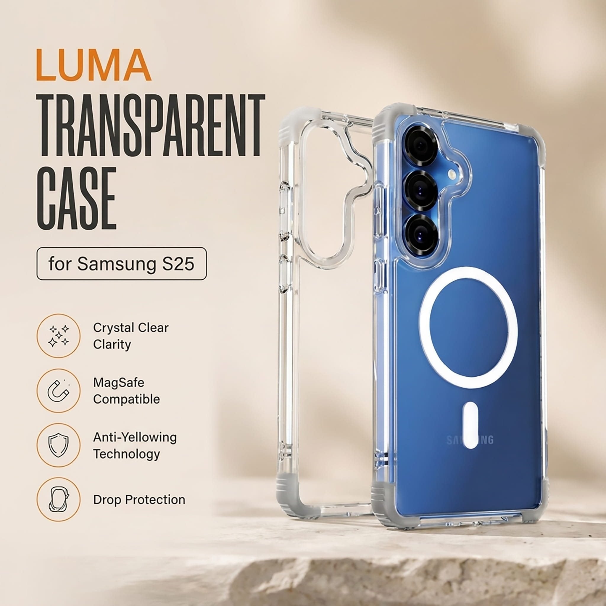 Samsung Galaxy S25 — Luma Transparent Case (1)