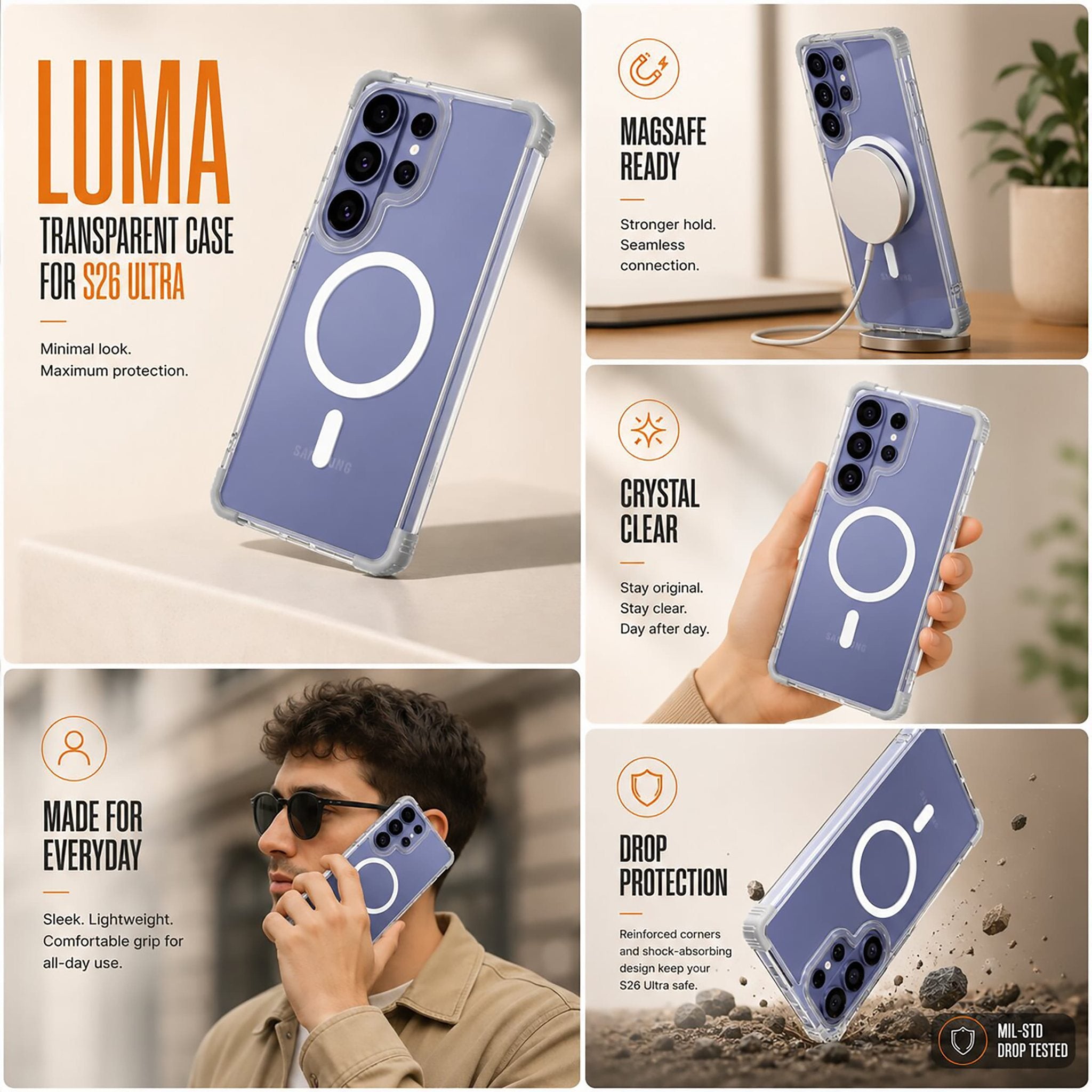 Samsung Galaxy S26 Ultra — Luma Transparent Case (11)