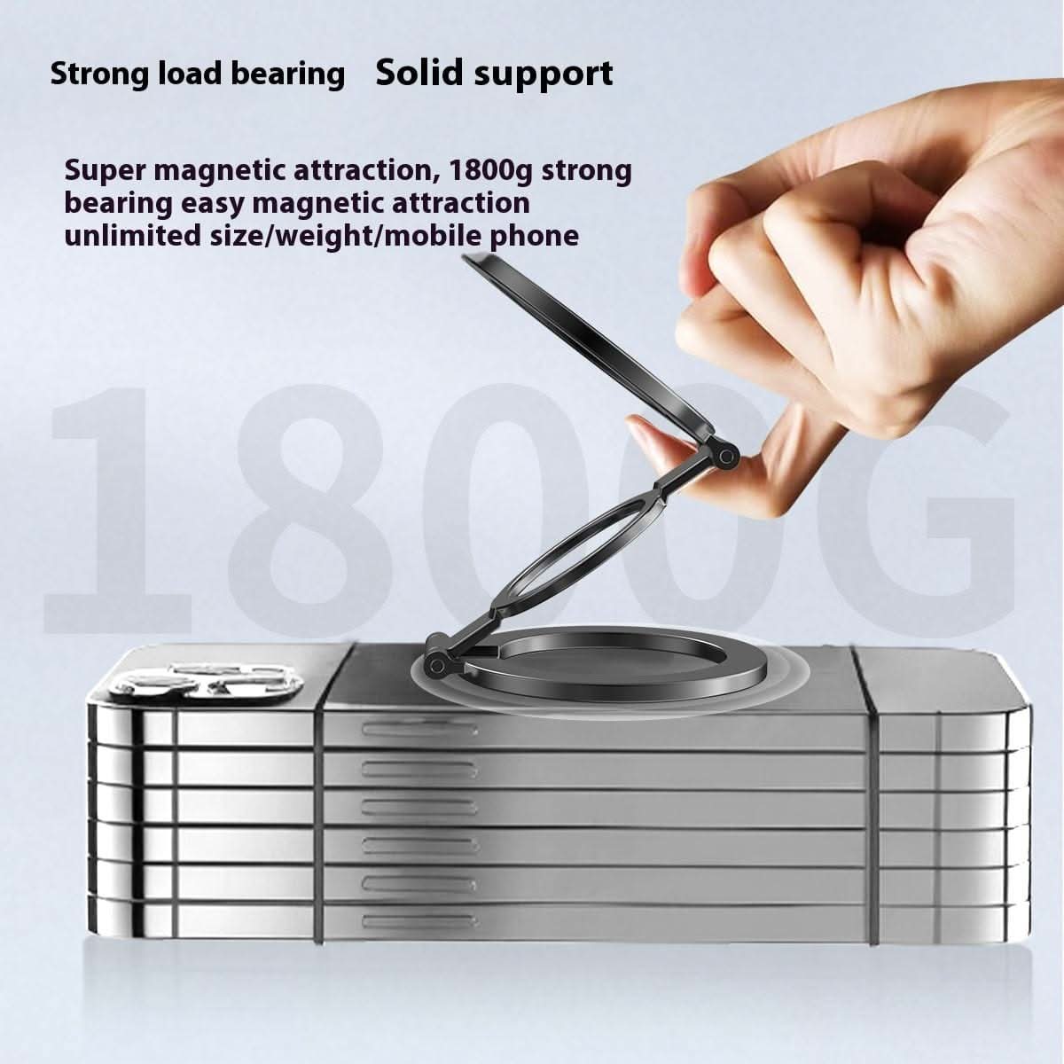 The HALO | Premium Aluminum Phone Stand | Compatible with all Phones | N52 Magnet
