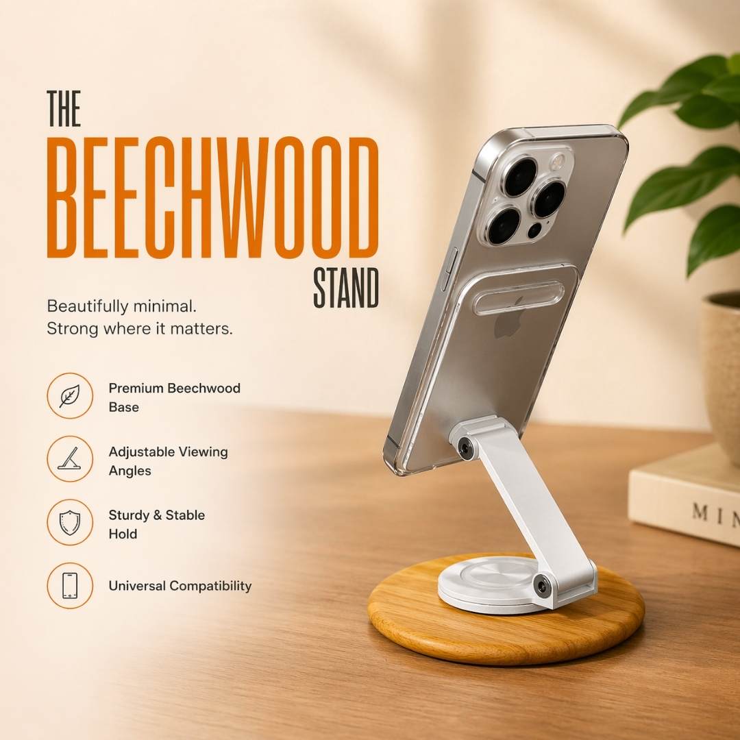 Raksha Bandhan tech gifts under Rs 2000 — wooden phone stand
