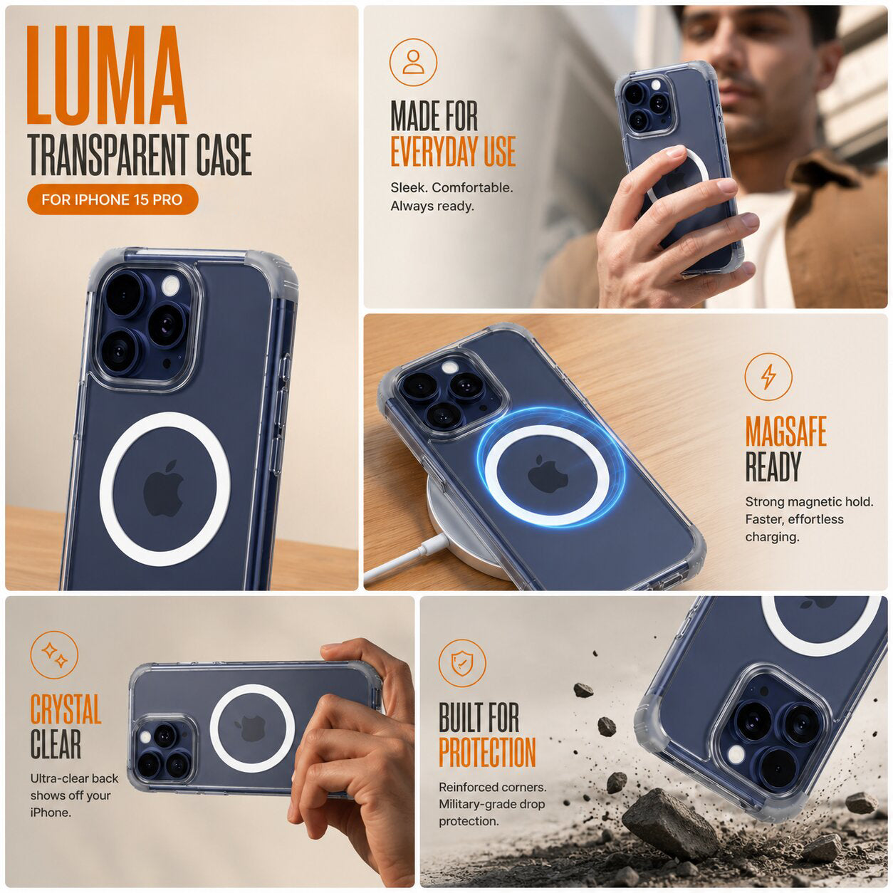 Luma Transparent Case - iPhone 15 Pro