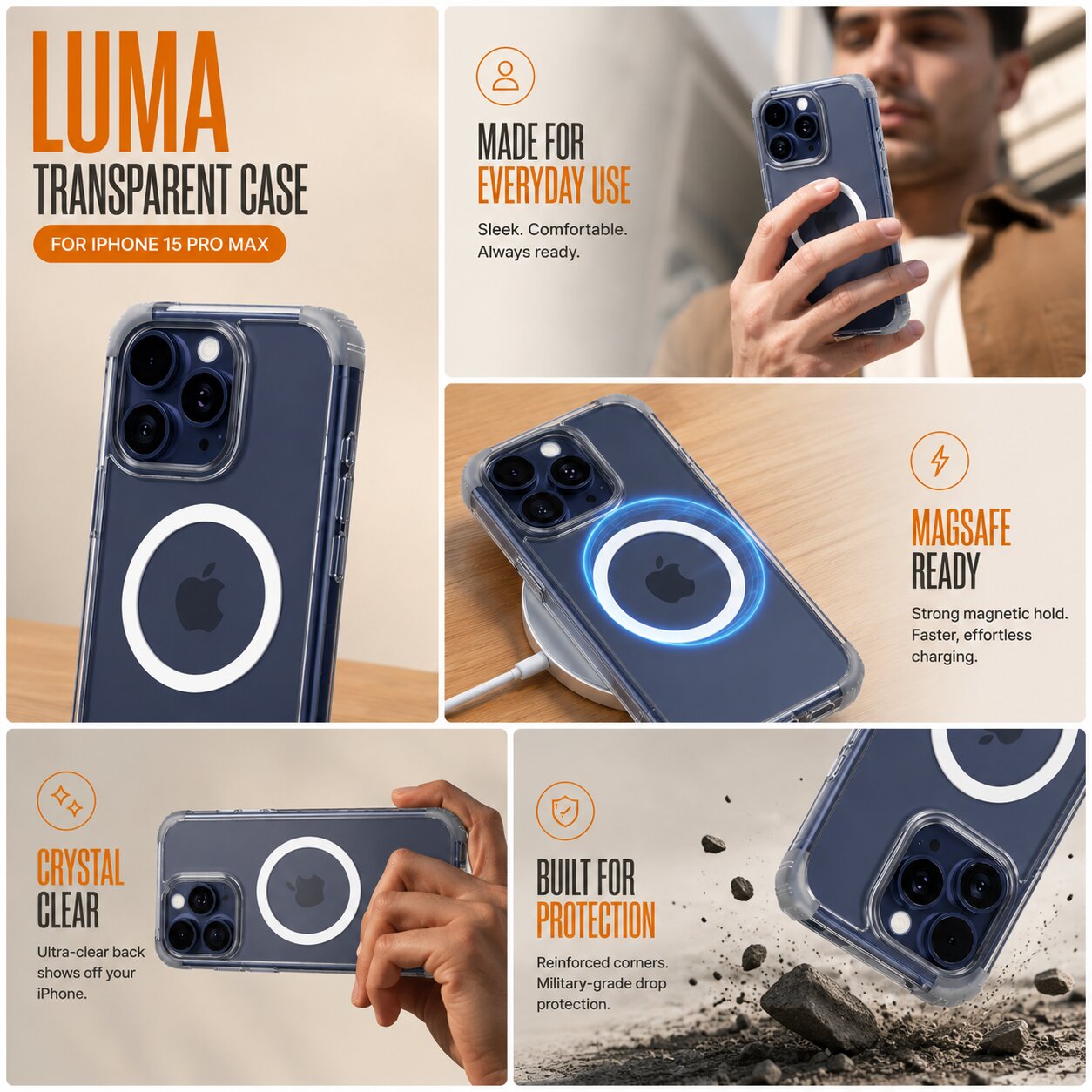 Luma Transparent Case - iPhone 15 Pro Max