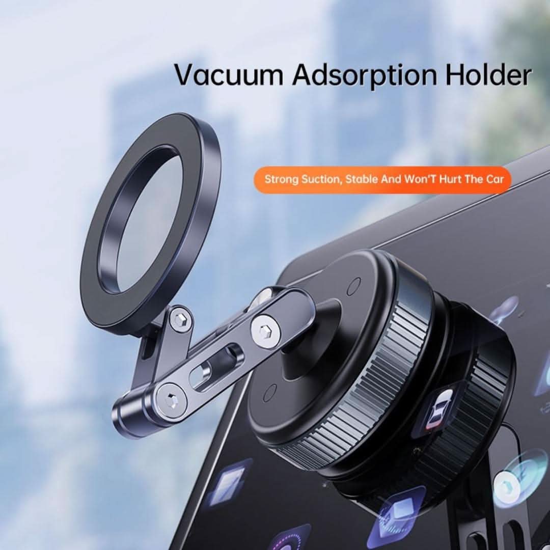 360° Rotation | Desktop & Car Phone Holder | Magnetic Vacuum Suction | Universal Fit