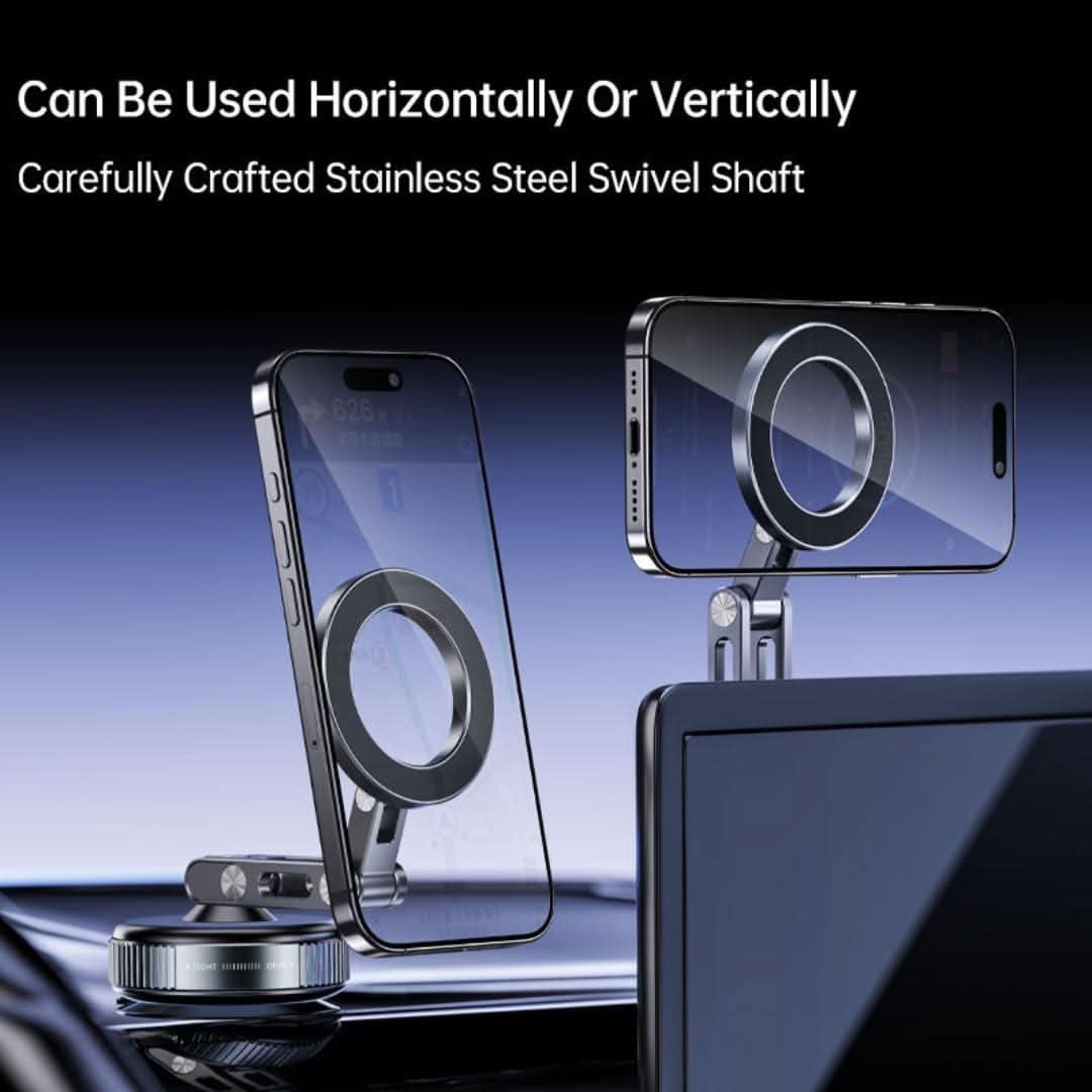 360° Rotation | Desktop & Car Phone Holder | Magnetic Vacuum Suction | Universal Fit