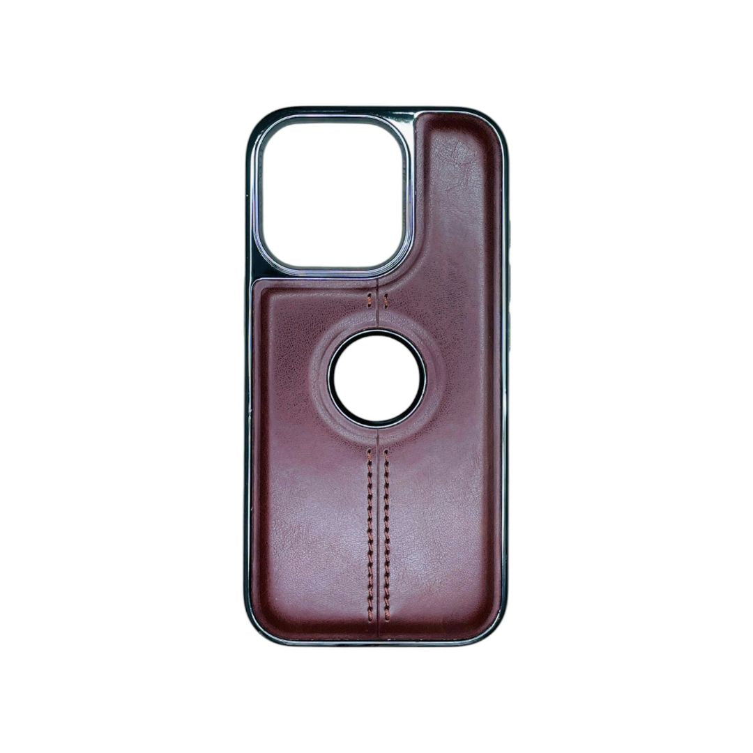 iPhone PU Leather Chrome Case Cover