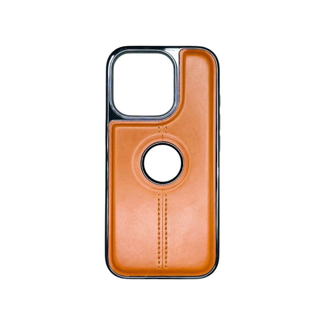 iPhone PU Leather Chrome Case Cover