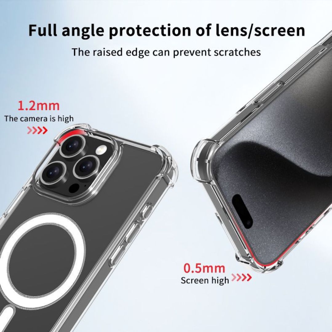 Transparent Bounce Case with 4-Corners Protection for iPhone