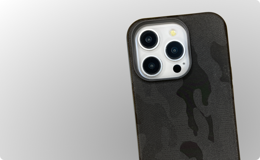 Urban Camo Leather Case for iPhone 14 Pro