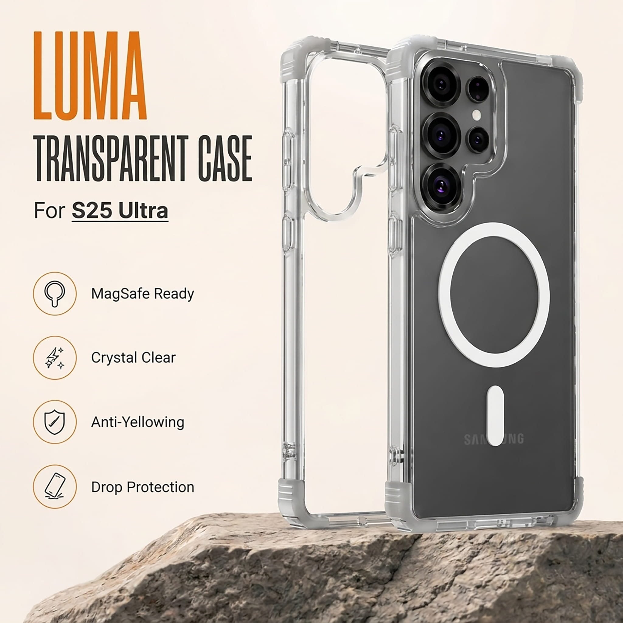 Samsung Galaxy S25 Ultra — Luma Transparent Case (1)
