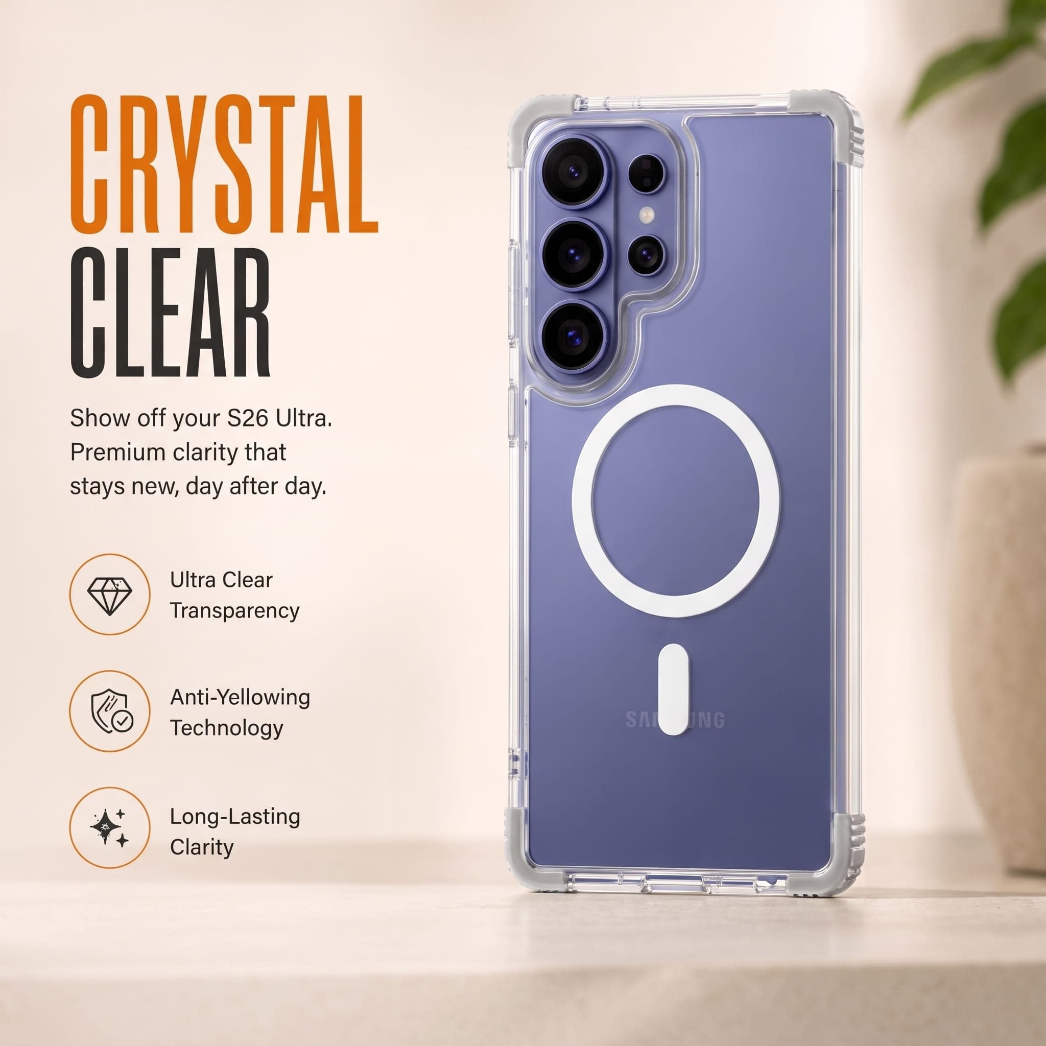 Samsung Galaxy S26 Ultra — Luma Transparent Case (3)