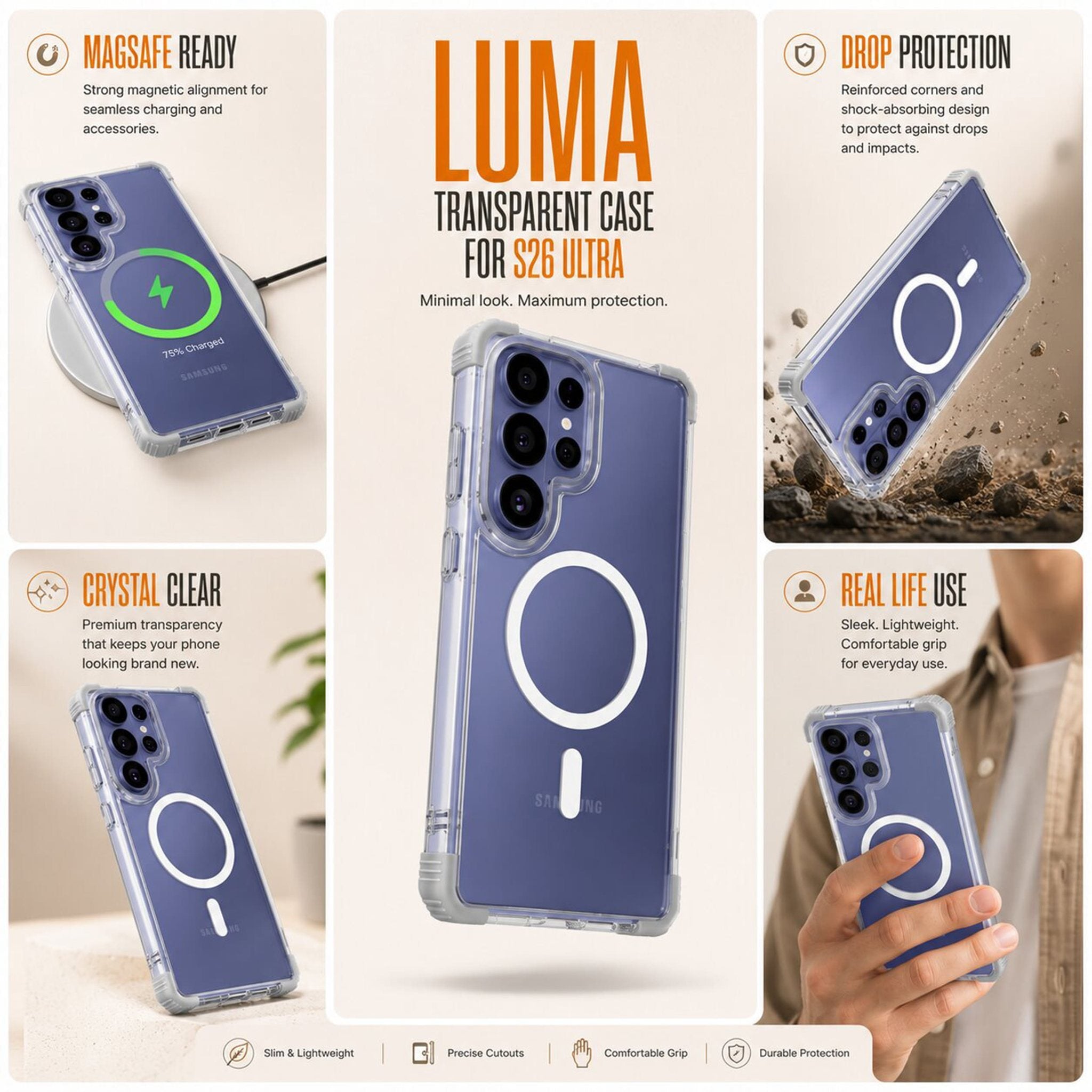 Samsung Galaxy S26 Ultra — Luma Transparent Case (12)